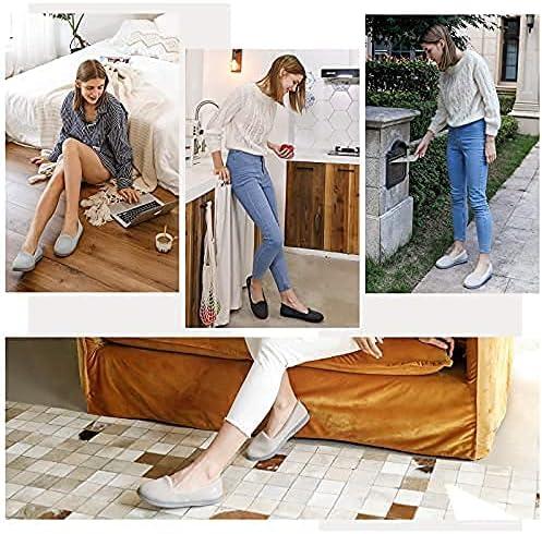 imageWishcotton Womens Lightweight Memory Foam Closed Back Slippers Comfy Non Slip House Shoes for Indoor ampamp OutdoorLight Grey