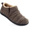 imageZizor Mens Comfy Caterpillar Slippers Indoor Outdoor House Shoes Warm Soft Knit Upper Fuzzy Fleece Lined Memory Foam Sole with Hard BottomCoffee