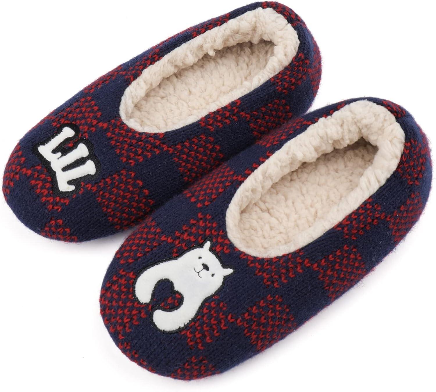 imageZizor Warm Christmas Slippers for Family Bear Kid Slippers for Girls Boys Winter House Shoes for Child Indoor
