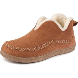 Wishcotton Women’s Ankle Bootie Moccasin Slippers，Ladies Warm Winter Indoor Outdoor House Shoes With Memory Foam